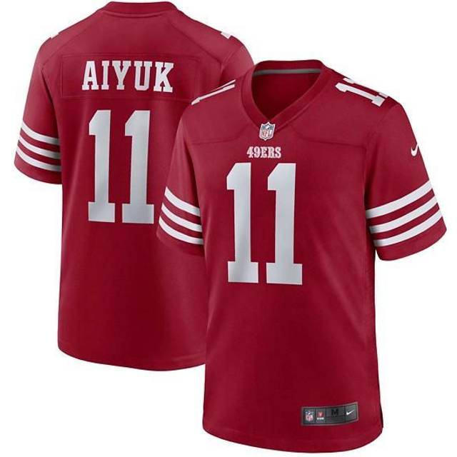 Nike San Francisco 49ers No11 Brandon Aiyuk Red Team Color Youth Stitched NFL Limited Therma Long Sleeve Jersey