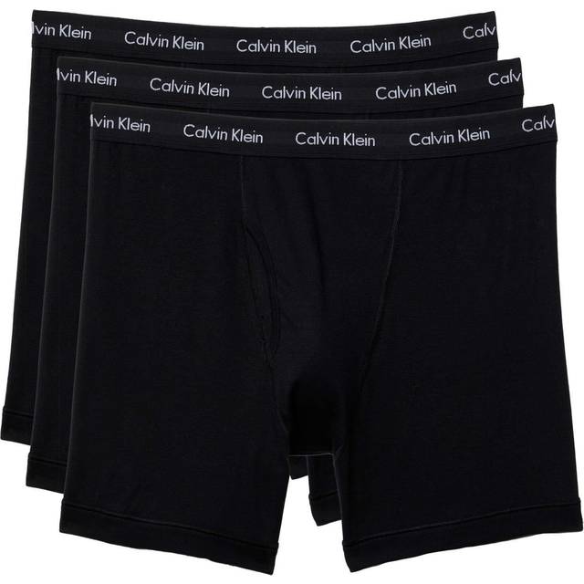 Calvin Klein Men's Big Tall Cotton Classic 3-Pack Boxer Brief Black • Price  »