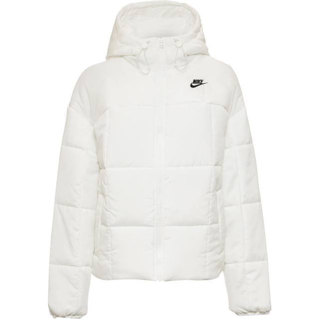 Nike Women\'s Sportswear Classic Puffer Therma-FIT Loose Hooded Jacket -  White/Black • Price »
