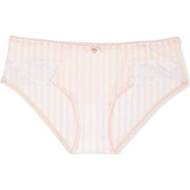 Victoria's Secret Lace Front Hiphugger Panty - Purest Pink Stripe