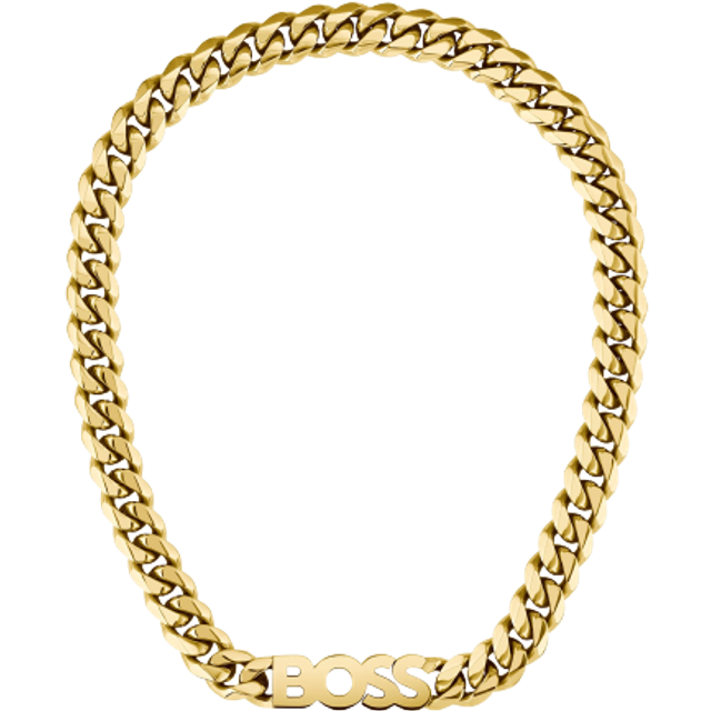 Boss BOSS Gents Chain For Him Gold IP Necklace | SportsDirect.com Latvia