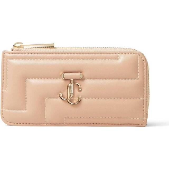 Jimmy Choo quilted nappa leather zipped cardholder - PINK OS