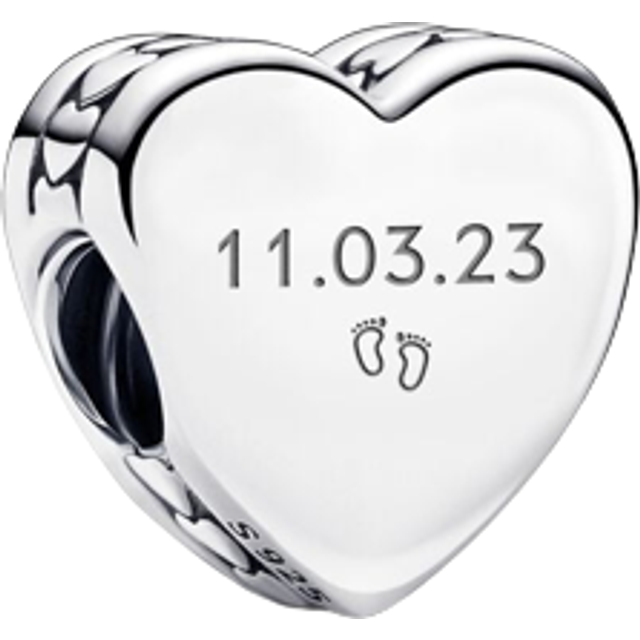 Pandora Engravable Heart Charm - Silver • Prices
