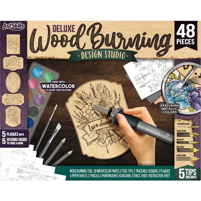 Artskills wood burning kit for beginners deluxe pyrography wood engraving a  • Price »