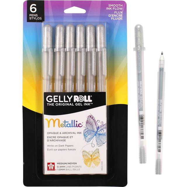 TUL Gel Pens, Retractable, Fine Point, 0.5 mm, Gray Barrel, Black Ink, Pack  Of 12