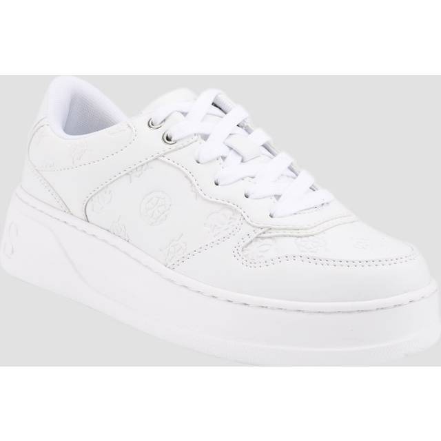 Guess Fl8Beeele12 Reea In White For Women | Guess Womens Trainers –  4feetshoes