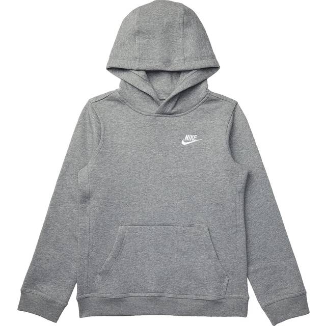 Nike Older Kid's Sportswear Club Pullover Hoodie - Carbon Heather/White  (BV3757-091) • Price »