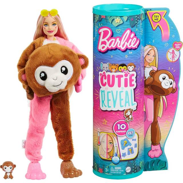 Barbie Cutie Reveal Chelsea Doll & Accessories Jungle Series Monkey • Price  »