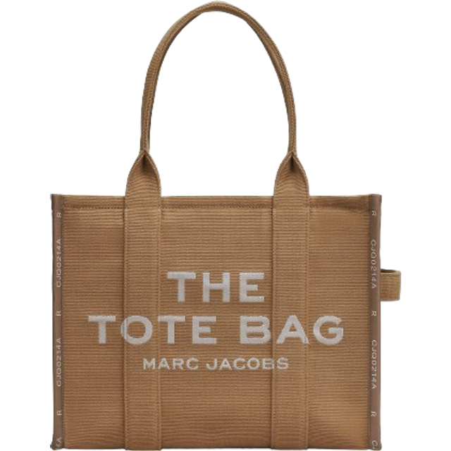 MARC JACOBS: The Tote Bag in canvas with embroidered logo - Camel