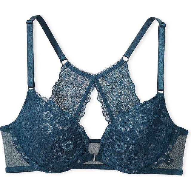 Buy Victoria's Secret Noir Navy Posey Lace Lightly Lined Demi Racerback Bra  from Next Luxembourg