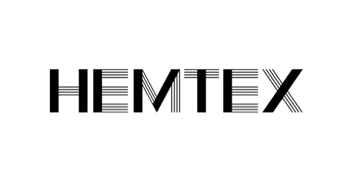 Mustavalkoinen Hemtex logo